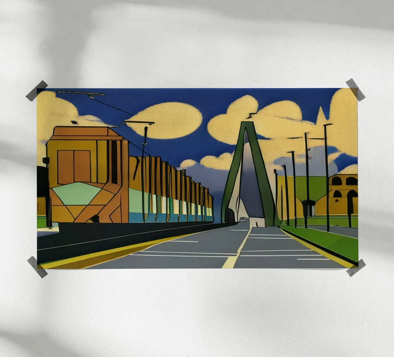 Tram sul ponte_2 carta hahnemühle da Abstract Art by LK