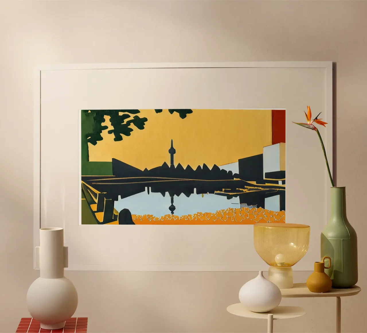 Fernsehturm im Park Poster von Abstract Art by LK