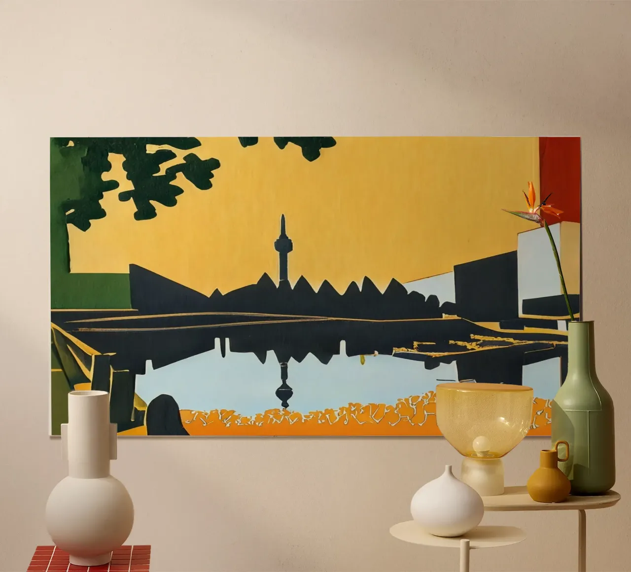 Fernsehturm im Park Poster von Abstract Art by LK