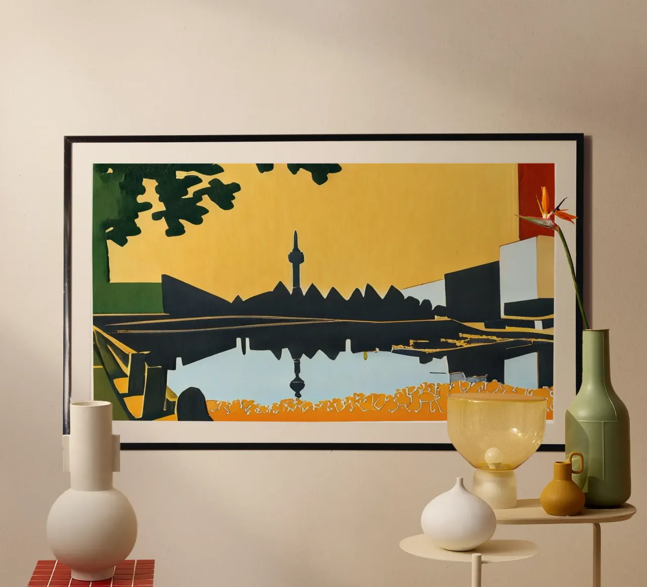 Fernsehturm im Park Poster von Abstract Art by LK