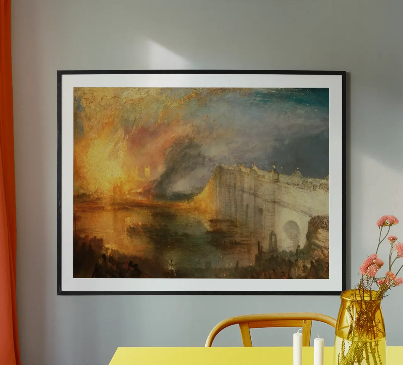 William Turner - L'incendio delle Camere del Parlamento carta hahnemühle da Timeless Artworks