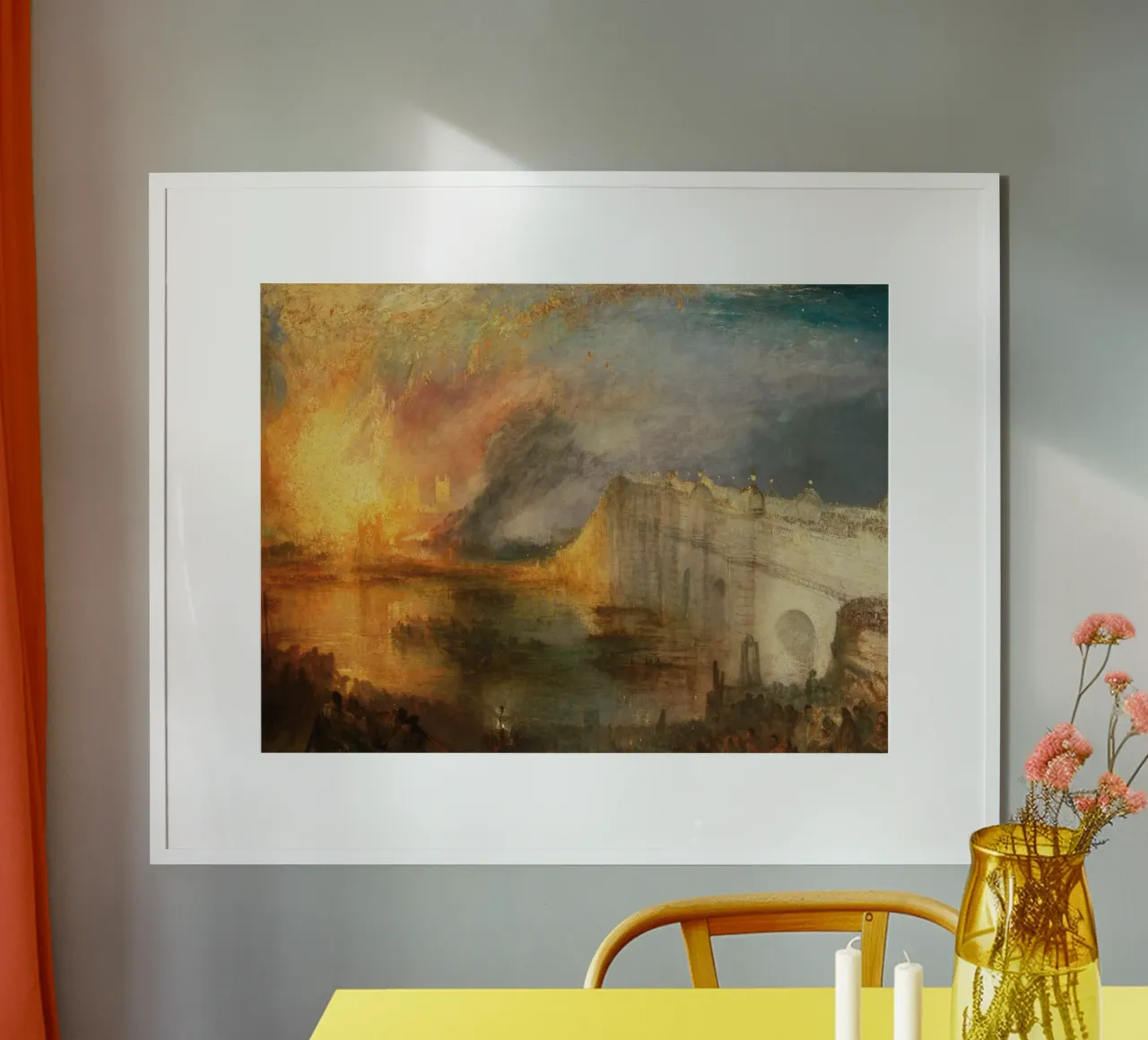 William Turner - L'incendio delle Camere del Parlamento carta hahnemühle da Timeless Artworks