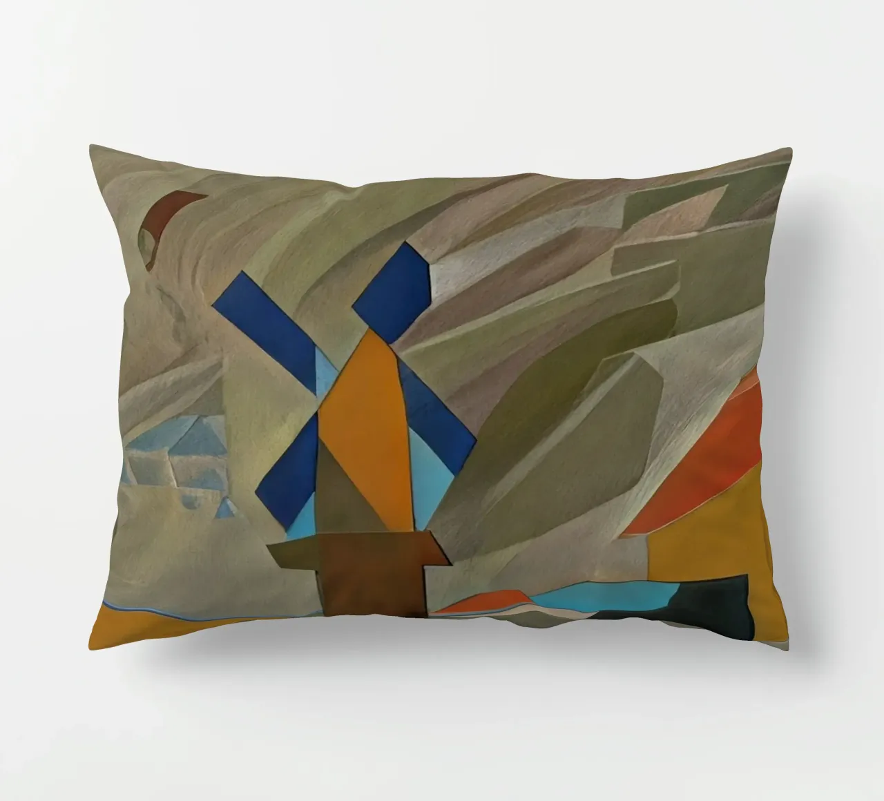 Mulino al tramonto cuscino da Abstract Art by LK