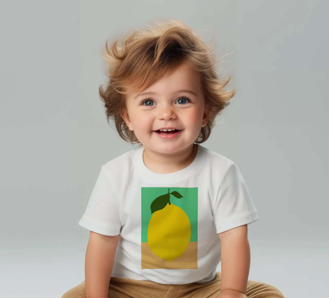 Lemon with Two Leaves maglietta neonato da Rosi Feist