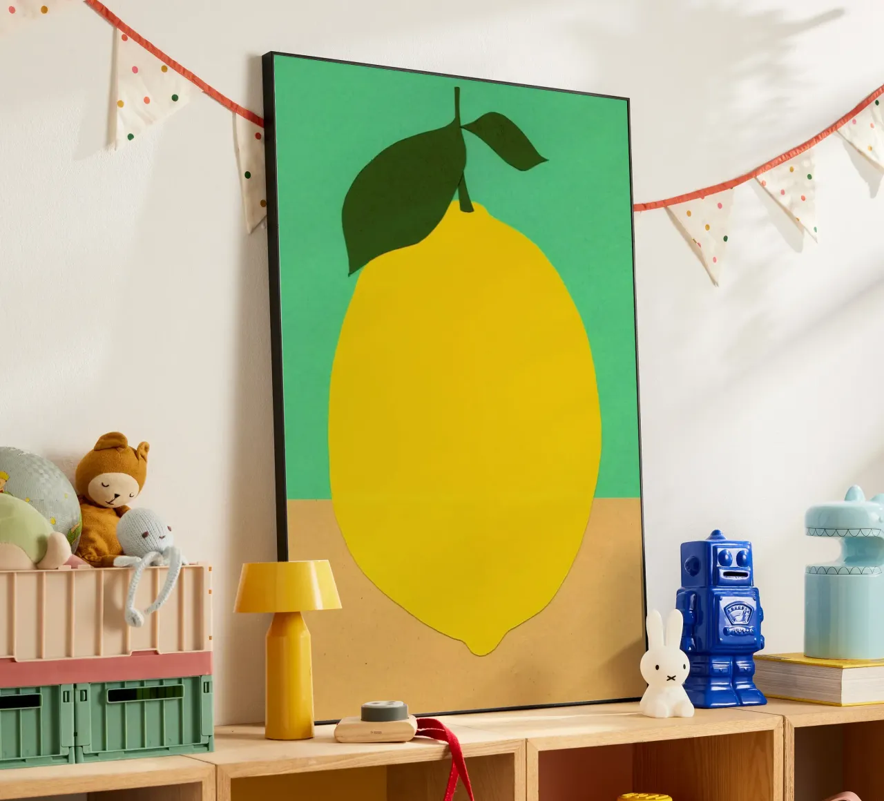 Lemon with Two Leaves alluminio dibond da Rosi Feist