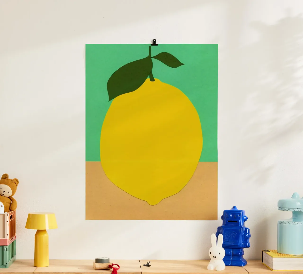 Lemon with Two Leaves carta hahnemühle da Rosi Feist