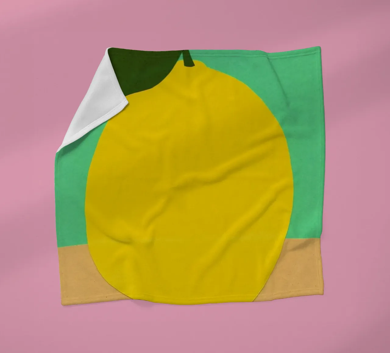 Lemon with Two Leaves coperta in pile da Rosi Feist