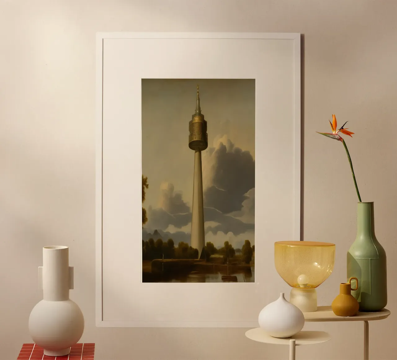 Torre della televisione Monaco di Baviera poster da Impressionismus by LK