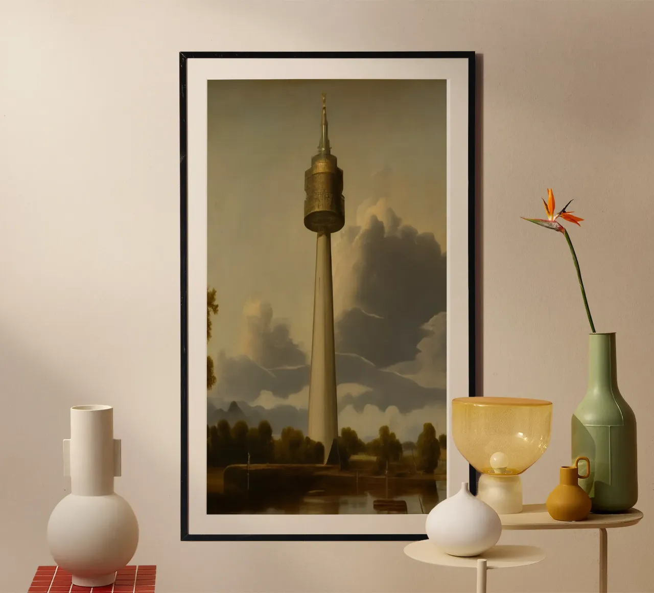 Torre della televisione Monaco di Baviera poster da Impressionismus by LK