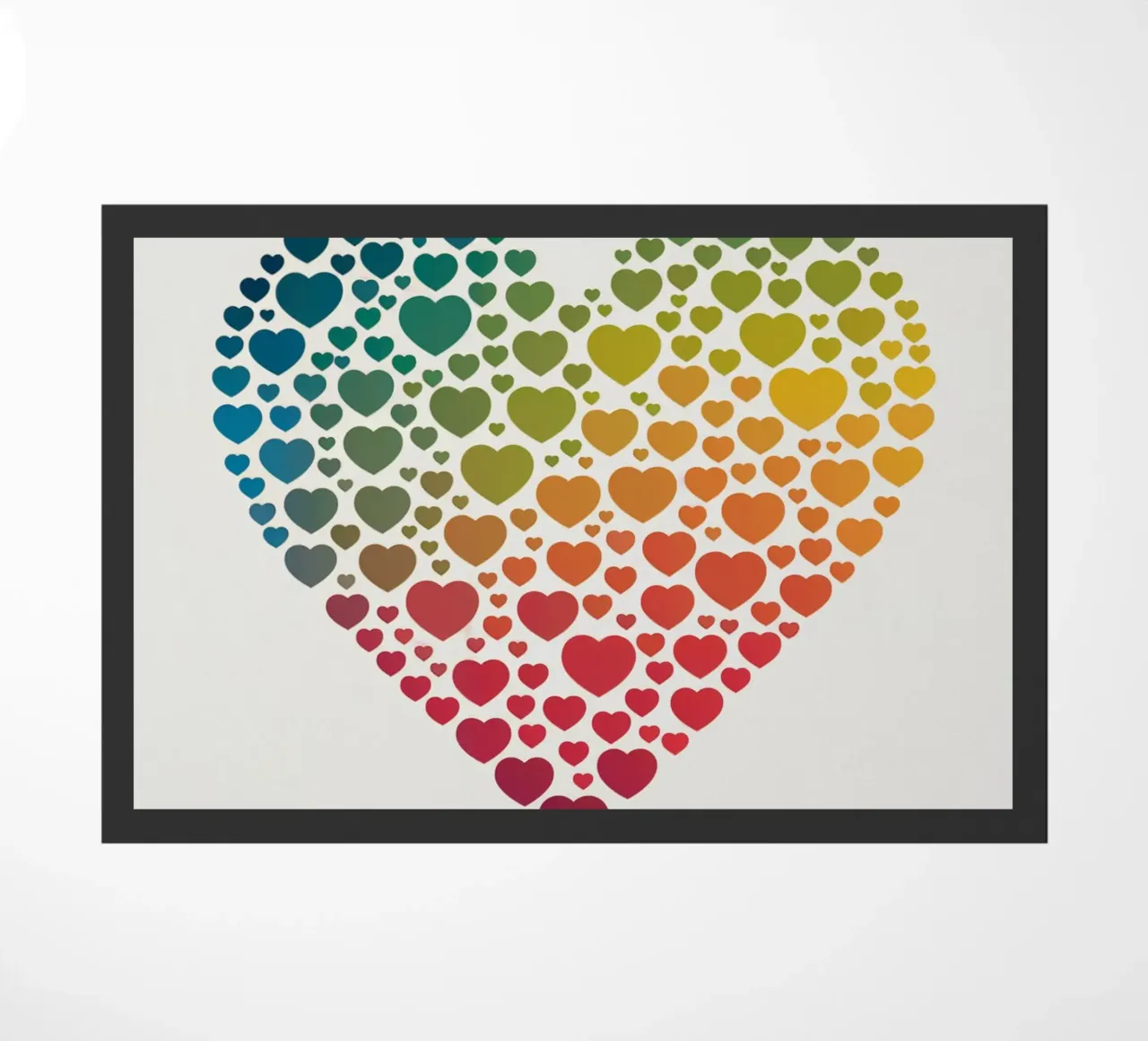 Cuore d'arcobaleno zerbino da logic