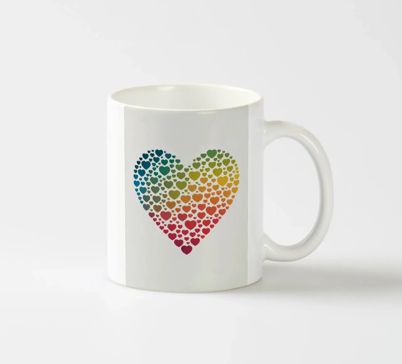 Cuore d'arcobaleno tazza in ceramica da logic