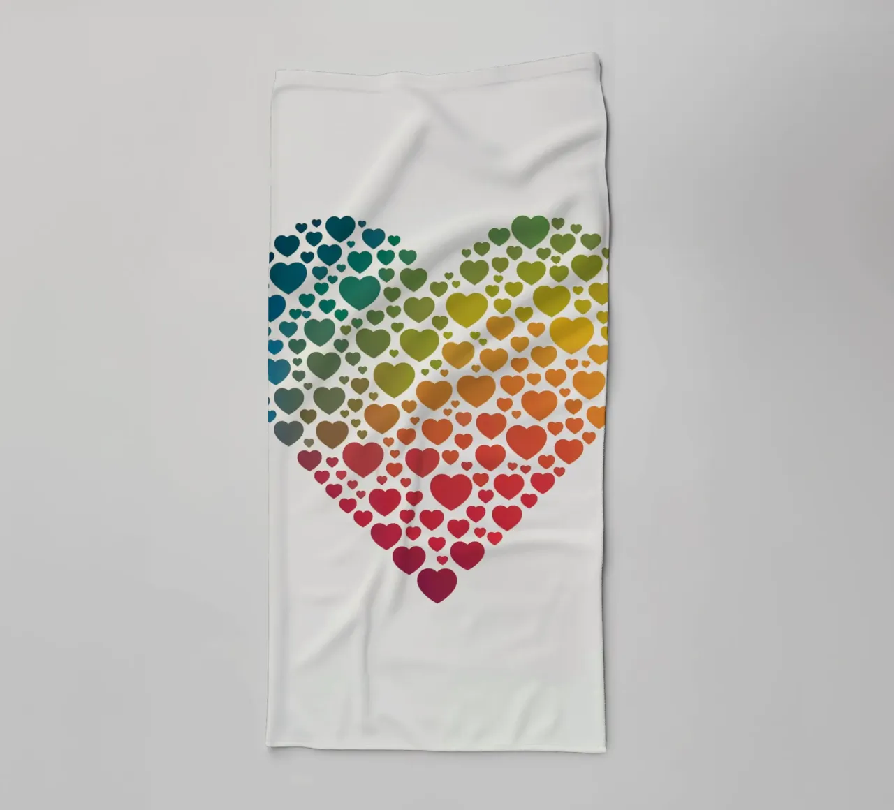Cuore d'arcobaleno asciugamano da bagno da logic