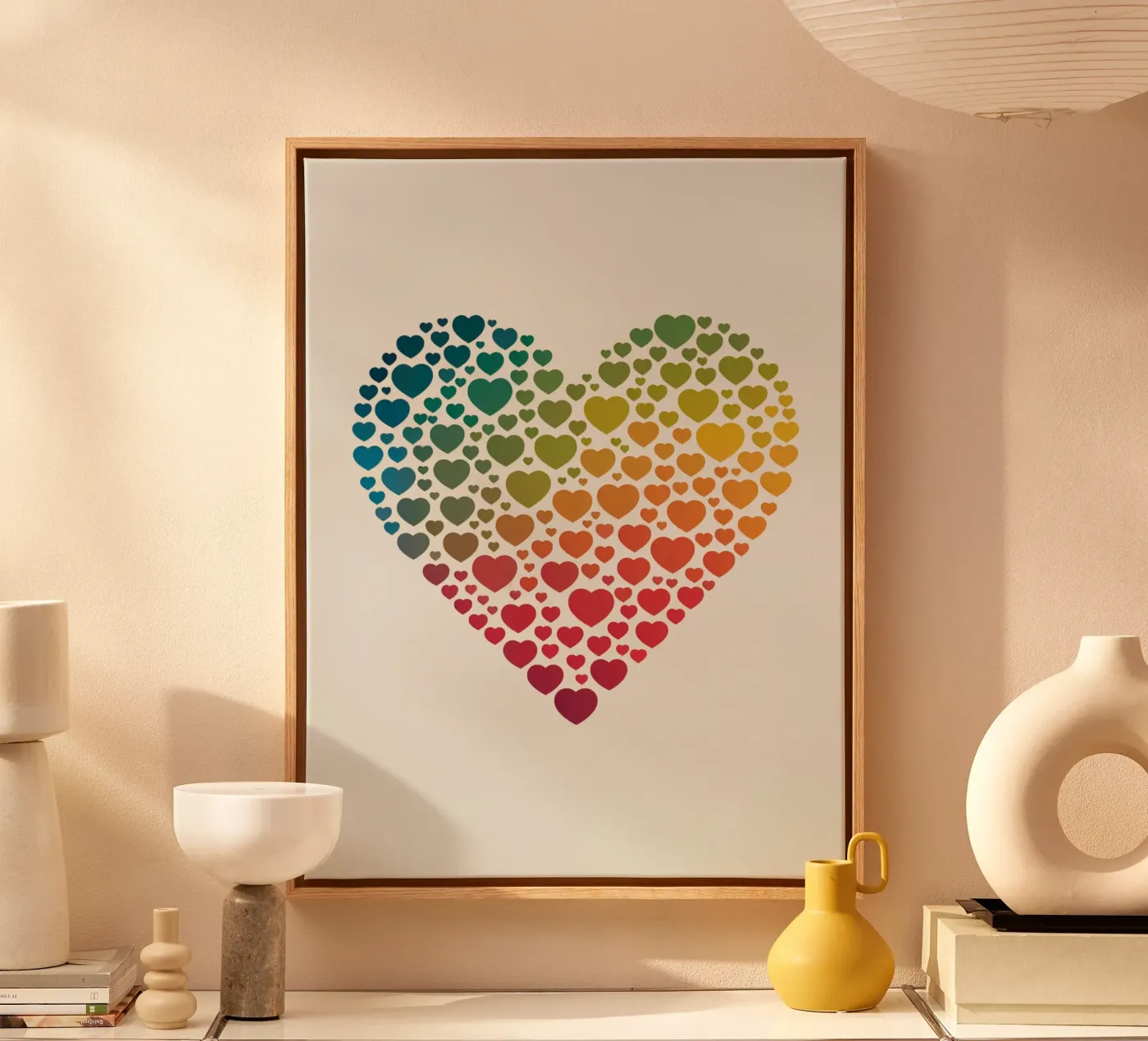 Cuore d'arcobaleno tela da logic