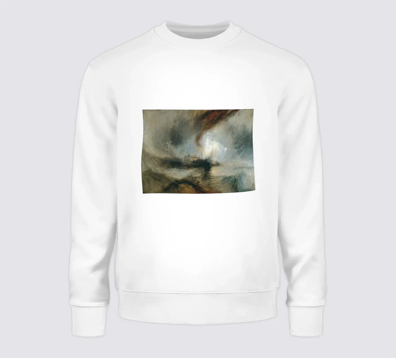 Turner - Schneesturm, Dampfschiff vor einer Hafenmündung Sweatshirt von Timeless Artworks
