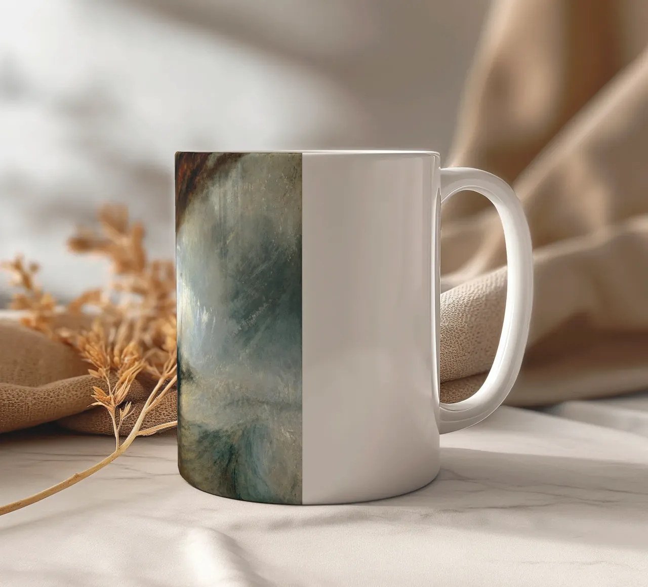 Turner - Tempête de neige, bateau à vapeur au large de l'embouchure d'un port mug en céramique de Timeless Artworks