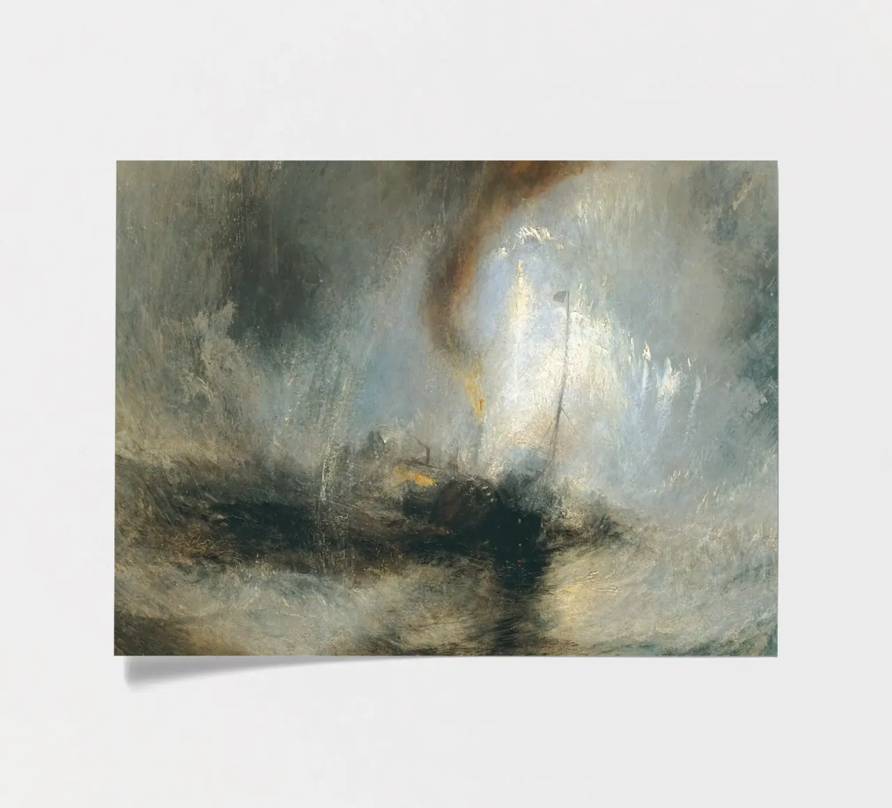 Turner - Schneesturm, Dampfschiff vor einer Hafenmündung Stickerbogen von Timeless Artworks