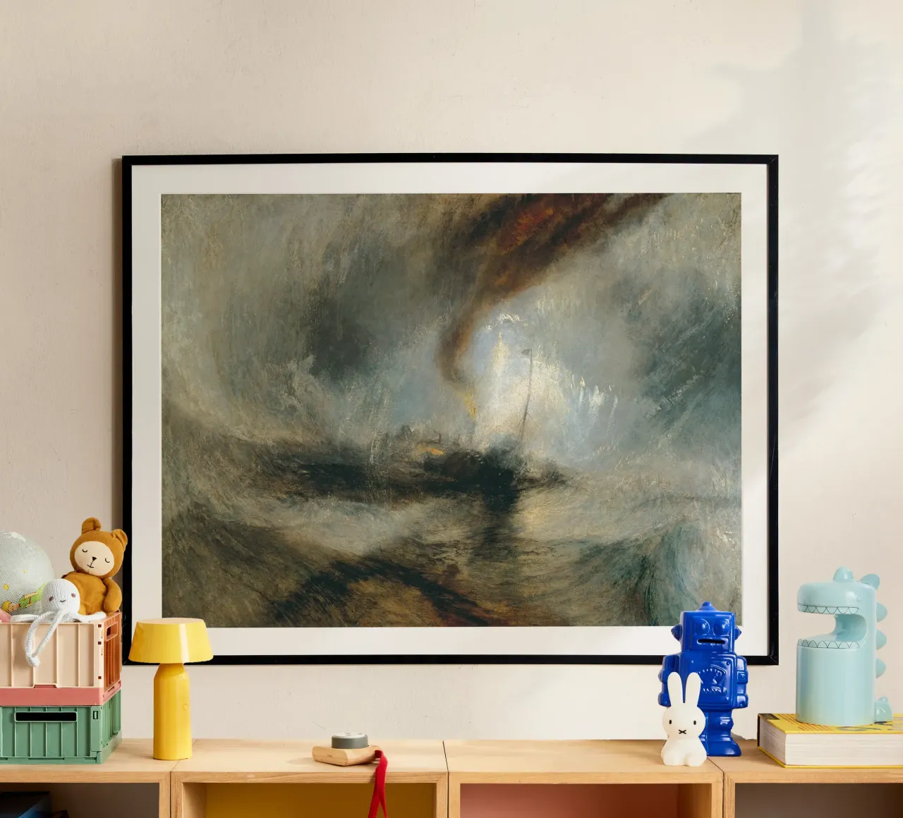 Turner - Schneesturm, Dampfschiff vor einer Hafenmündung Hahnemühle von Timeless Artworks