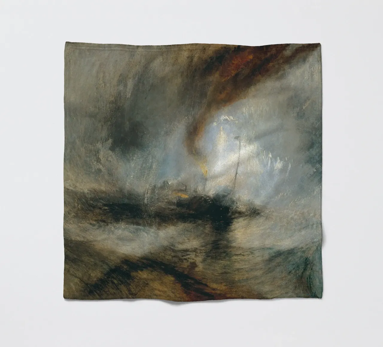 Turner - Schneesturm, Dampfschiff vor einer Hafenmündung Fleecedecke von Timeless Artworks