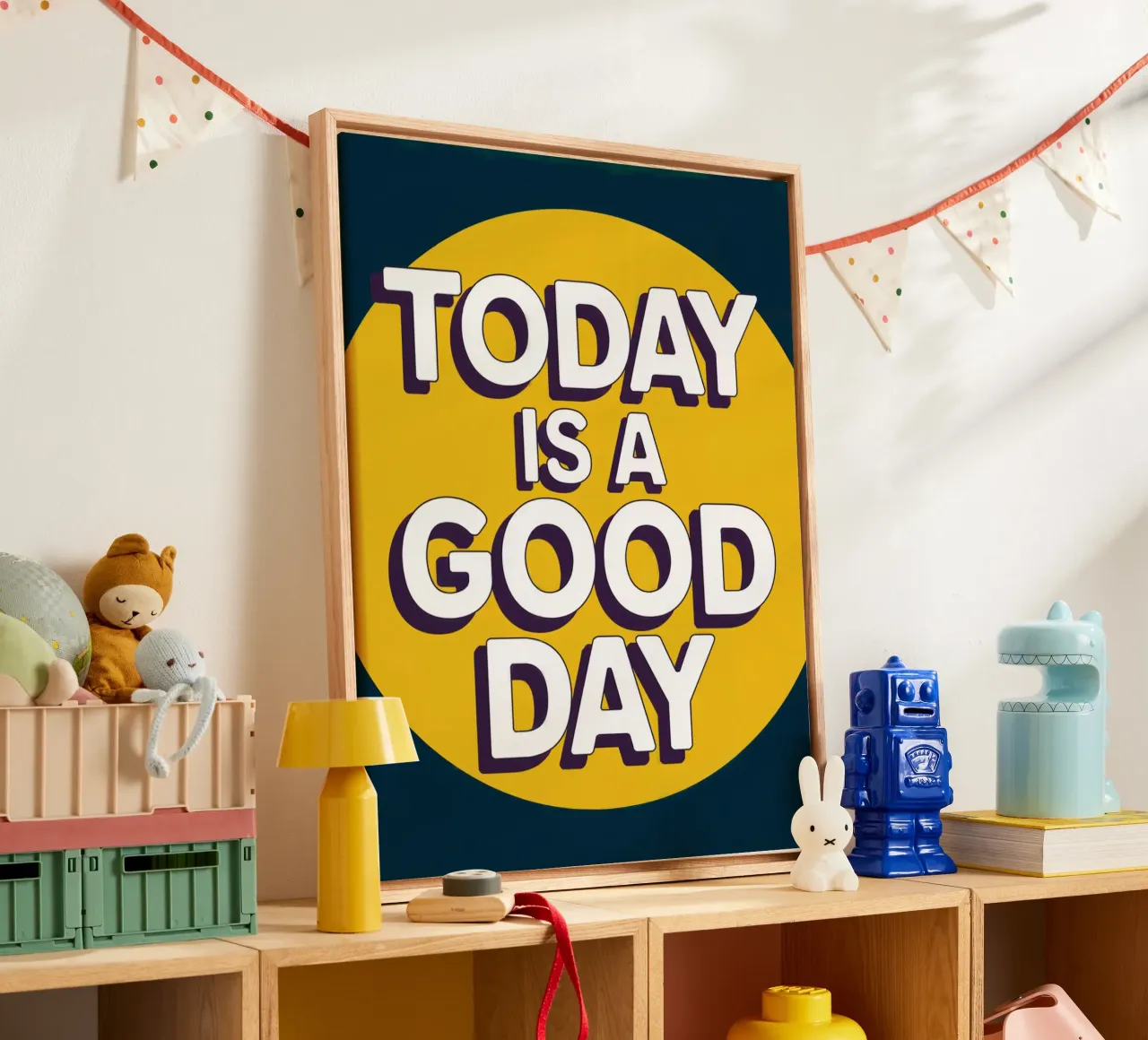 Today Is A Good Day canvas with Floater frame by logic