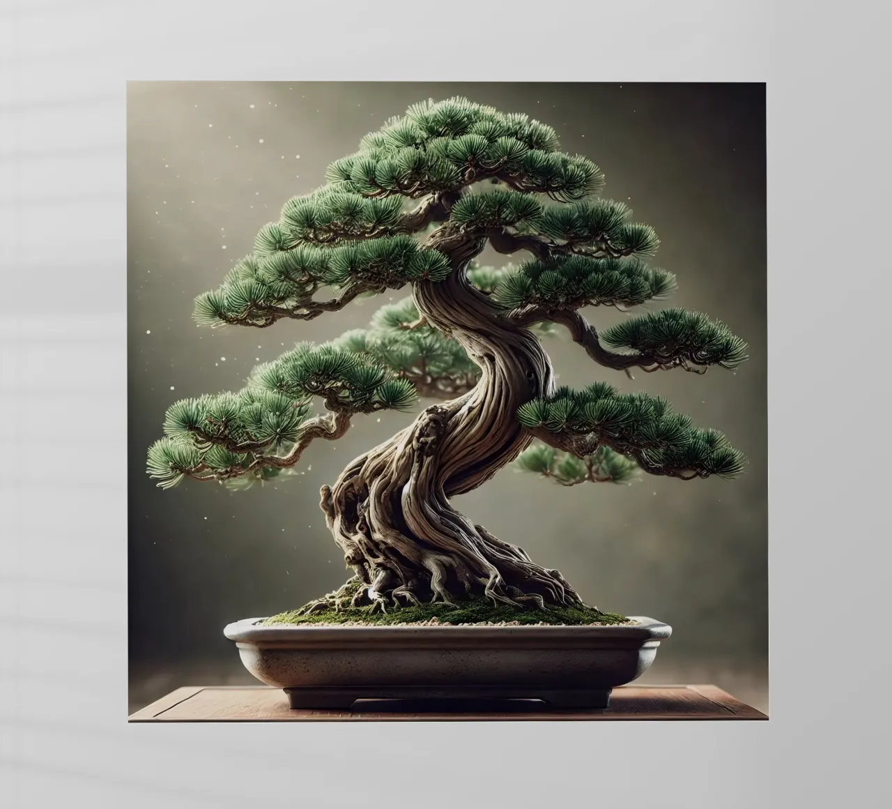 Pine bonsai - a symbol of stability and tranquillity backlit film by scHio