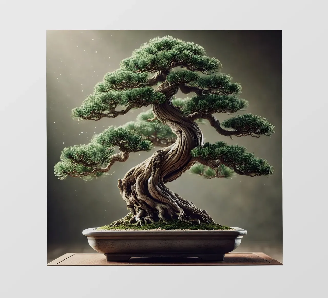 Pine bonsai - a symbol of stability and tranquillity backlit film by scHio