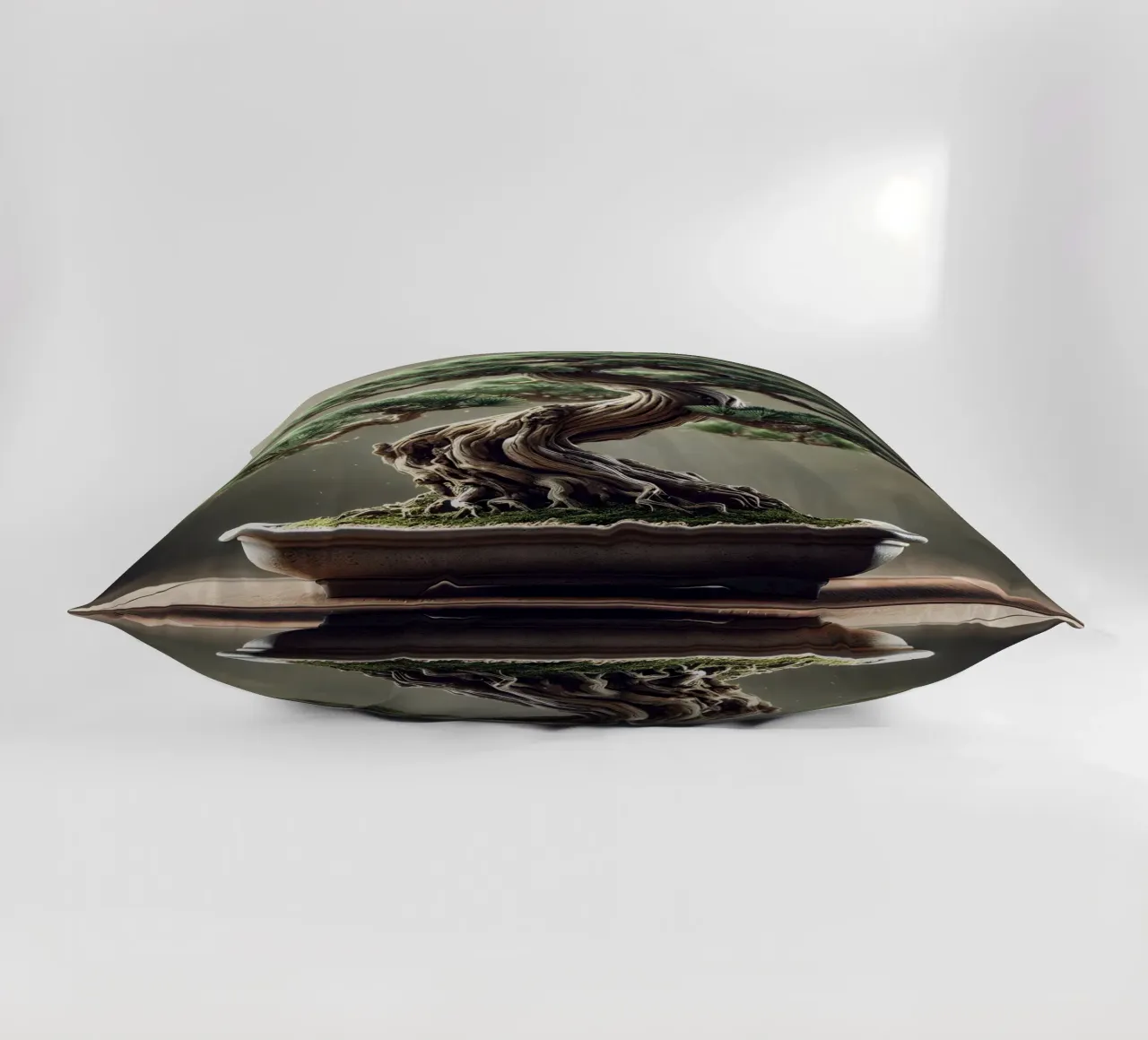 Pine bonsai - a symbol of stability and tranquillity decorative cushion by scHio