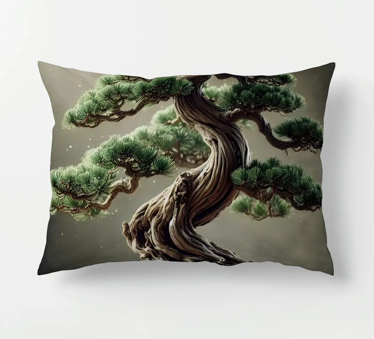 Pine bonsai - a symbol of stability and tranquillity decorative cushion by scHio