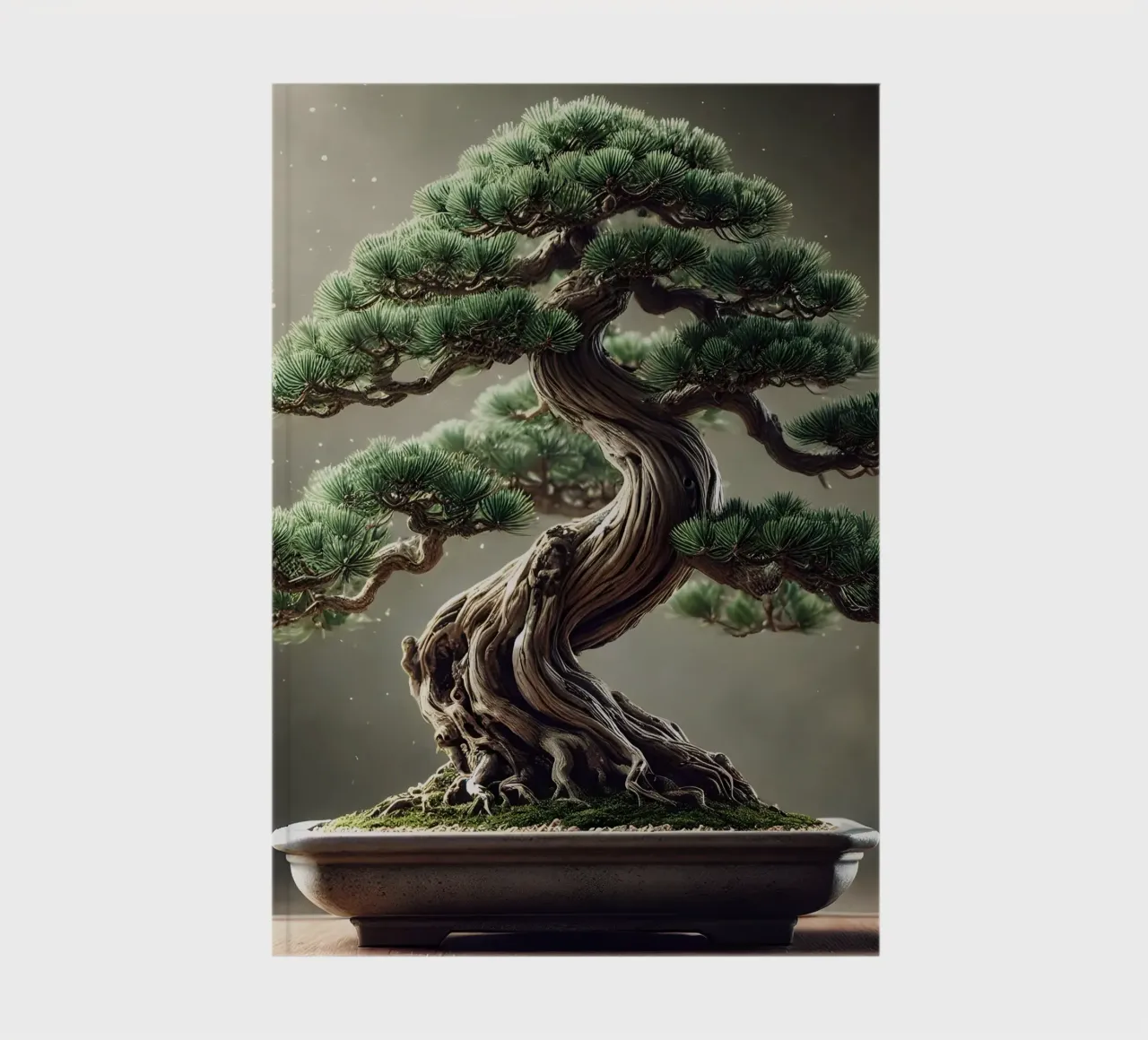 Pine bonsai - a symbol of stability and tranquillity notebook by scHio
