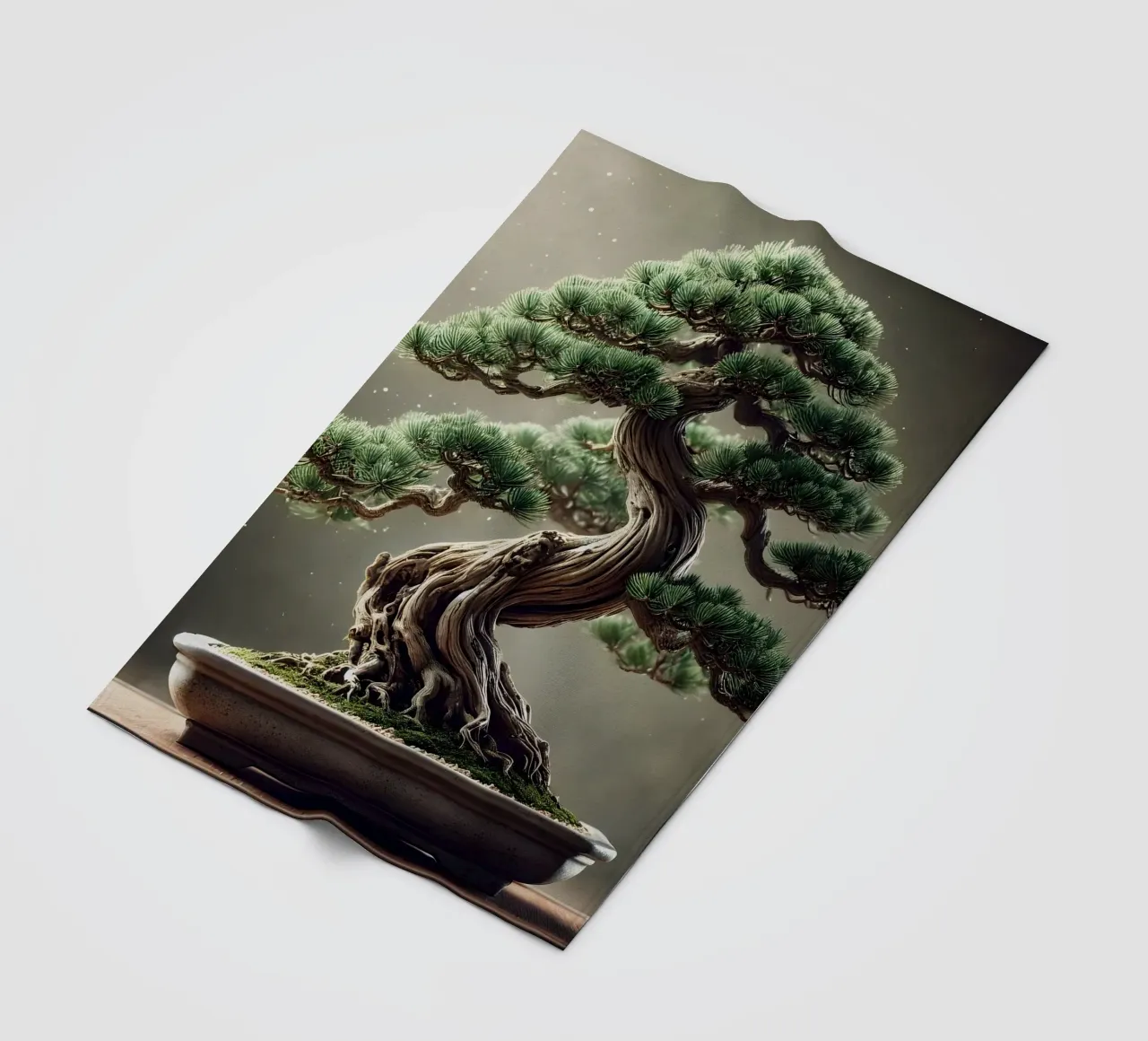 Pine bonsai - a symbol of stability and tranquillity fleece blanket by scHio