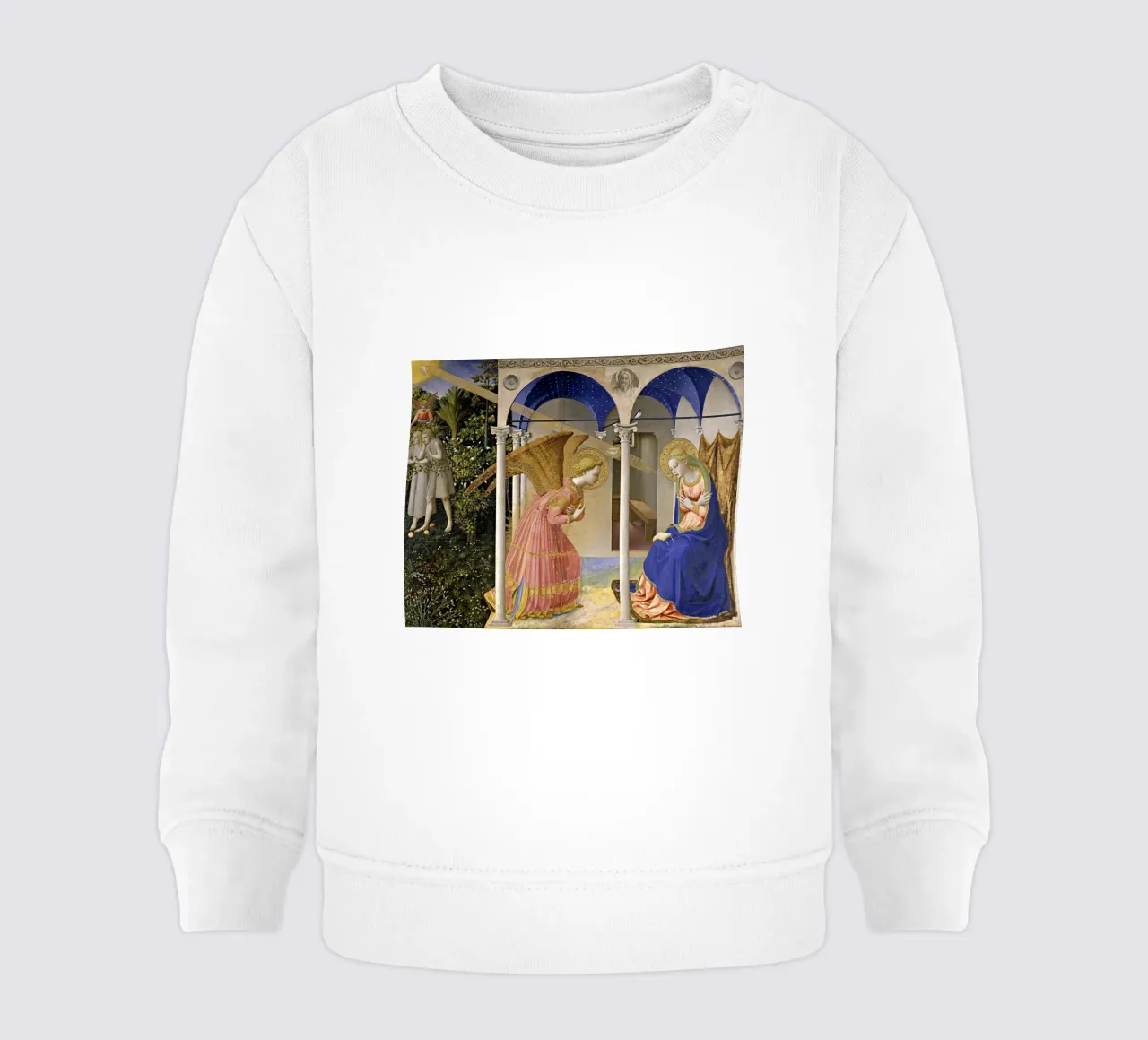 Fra Angelico (Guido di Pietro) Annunciation felpa neonato da Timeless Artworks