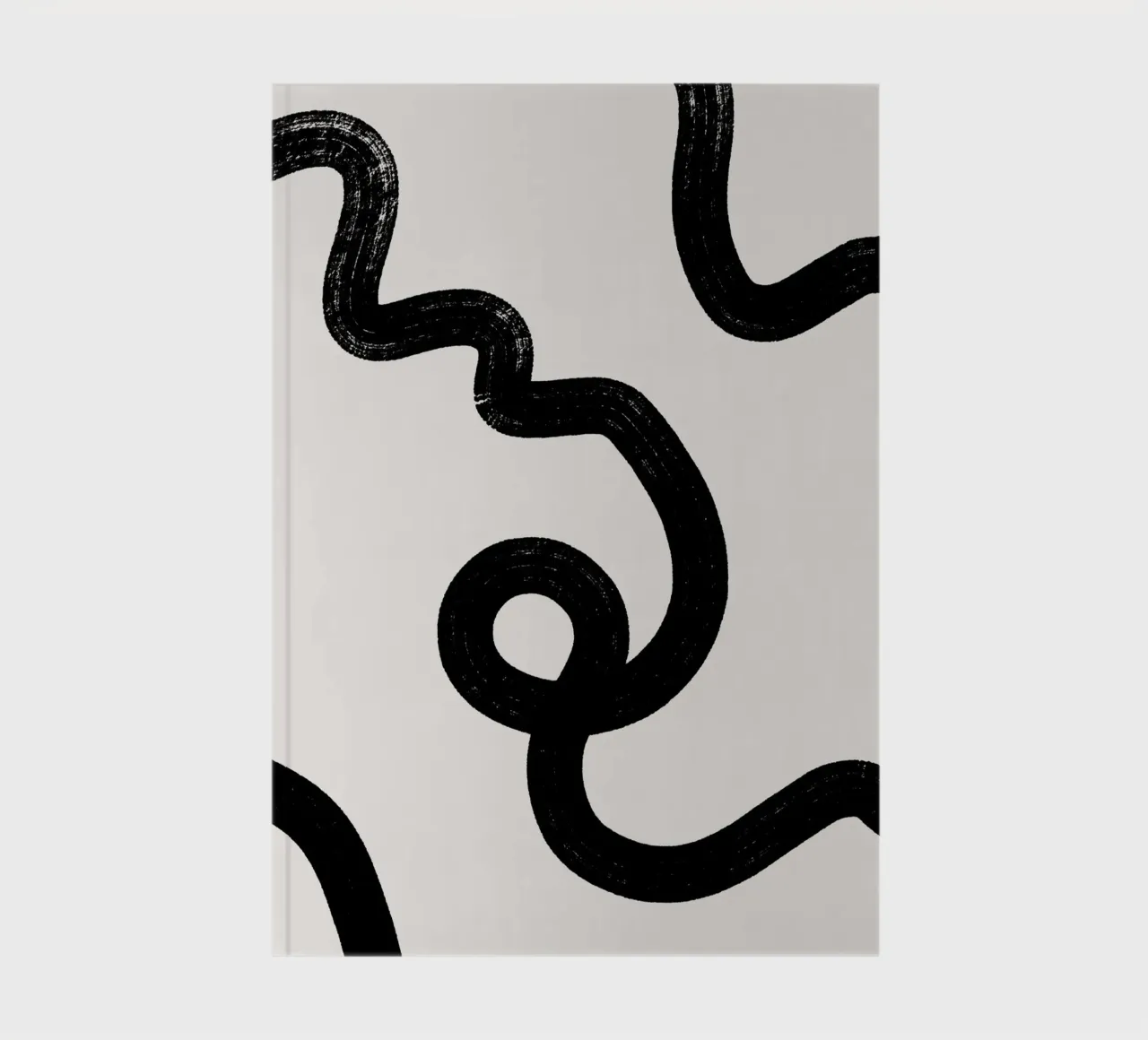 Abstract black lines notebook by BAINAI