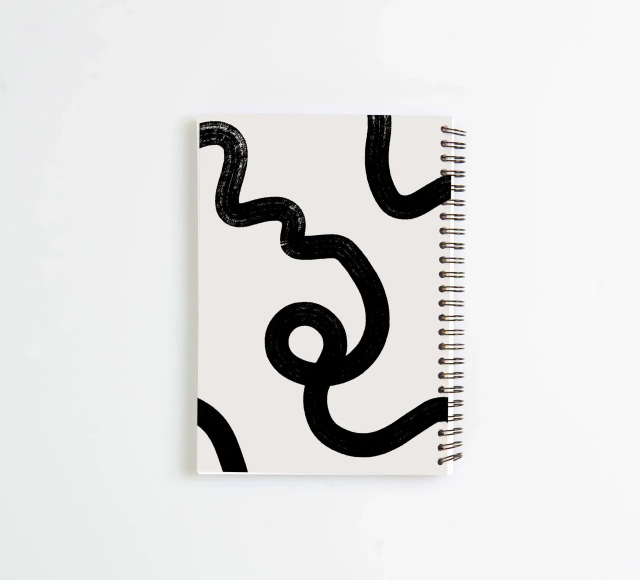 Abstract black lines carnet à spirale de BAINAI
