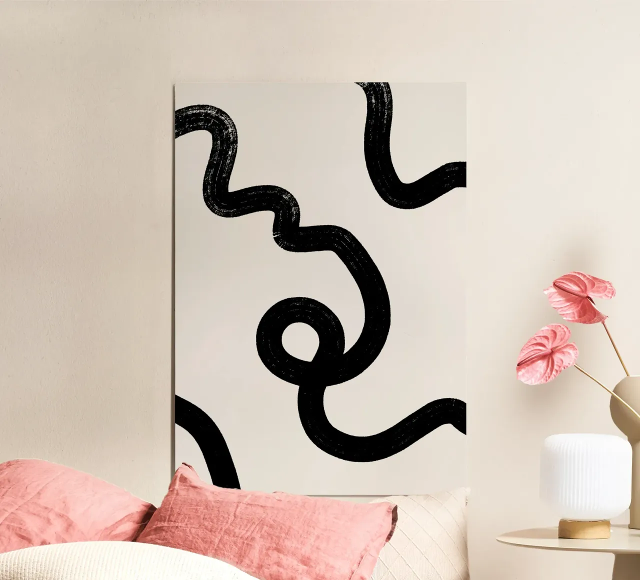 Abstract black lines alluminio dibond da BAINAI