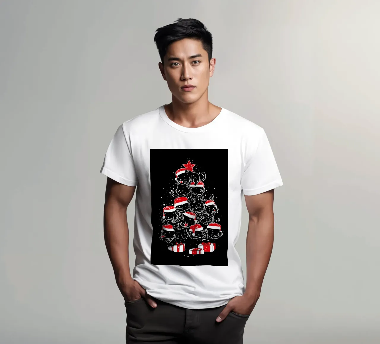 Pile Of Xmas Cats t-shirt da Tobe Fonseca