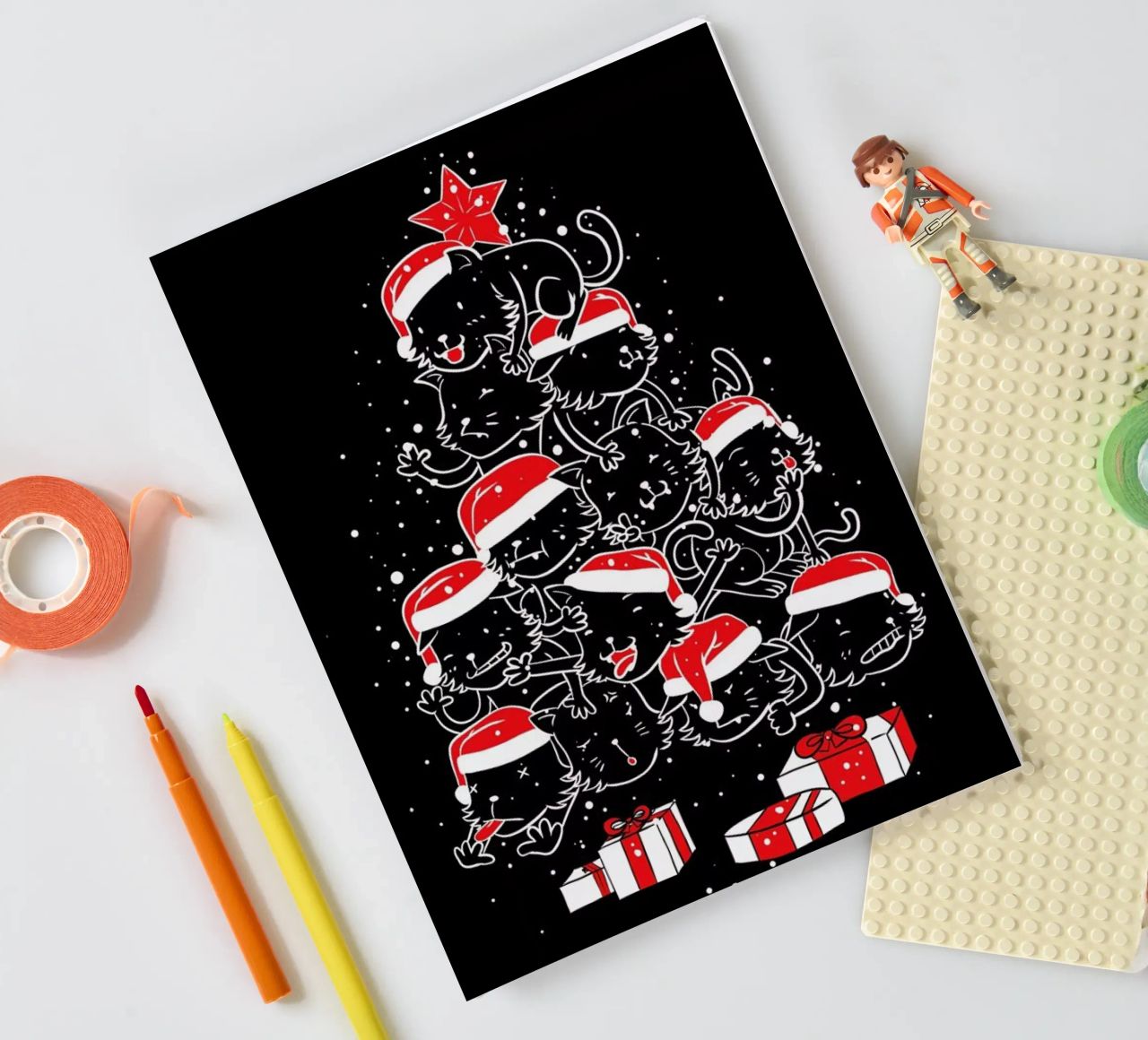 Pile Of Xmas Cats notebook by Tobe Fonseca