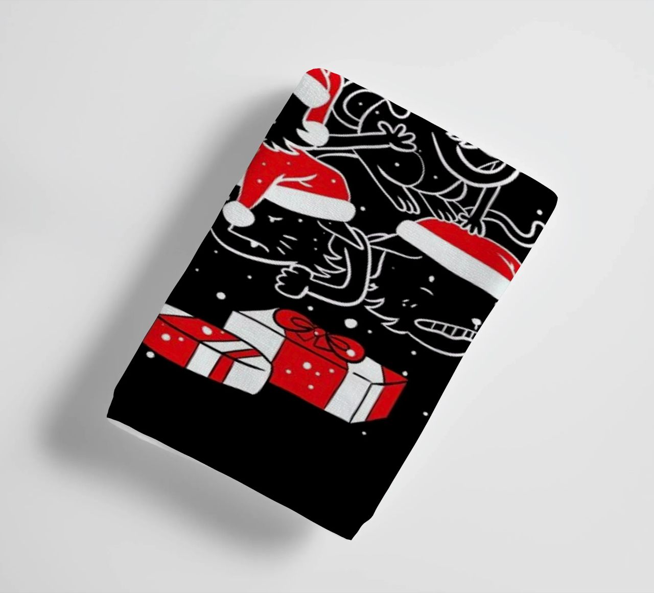 Pile Of Xmas Cats towel by Tobe Fonseca