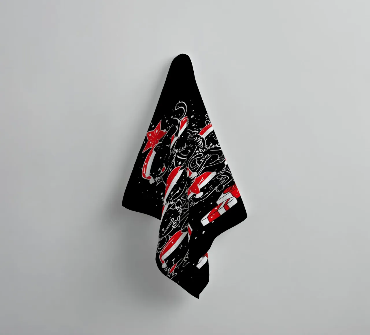 Pile Of Xmas Cats badhanddoek van Tobe Fonseca