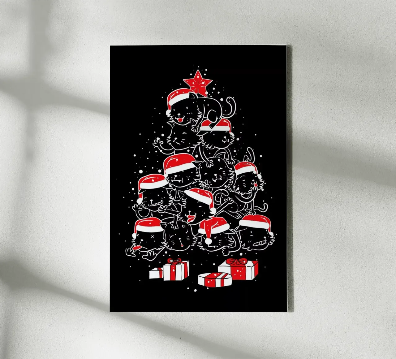 Pile Of Xmas Cats tela con Cornice a cassetta da Tobe Fonseca