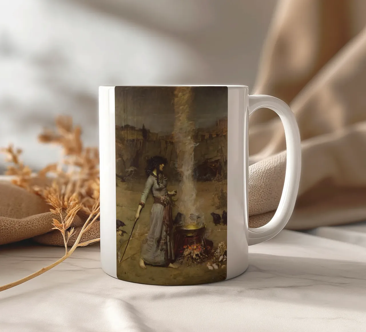 John William Waterhouse - Il cerchio magico tazza in ceramica da Timeless Artworks