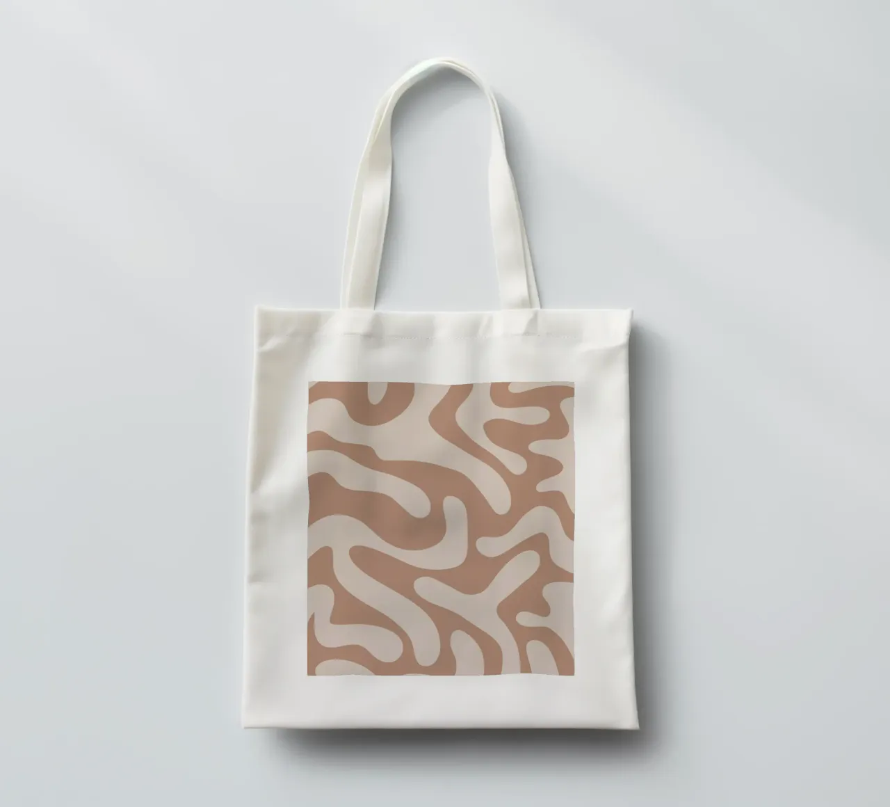 Abstract Mocha Tiger borsa in juta da BAINAI