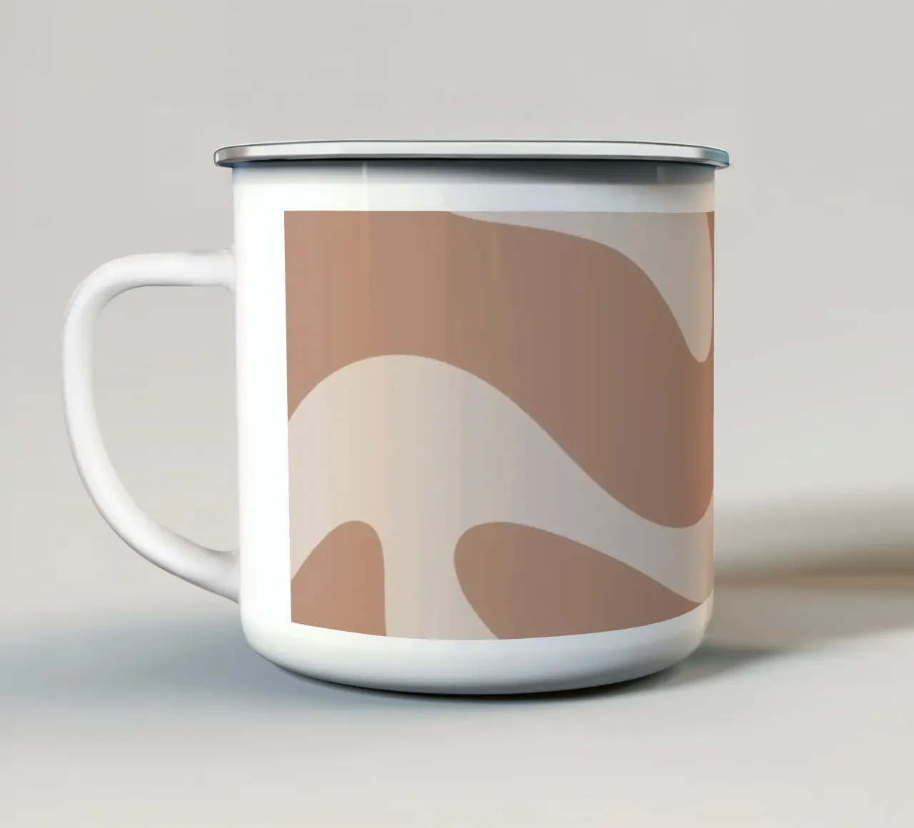 Abstract Mocha Tiger tazza in smalto da BAINAI