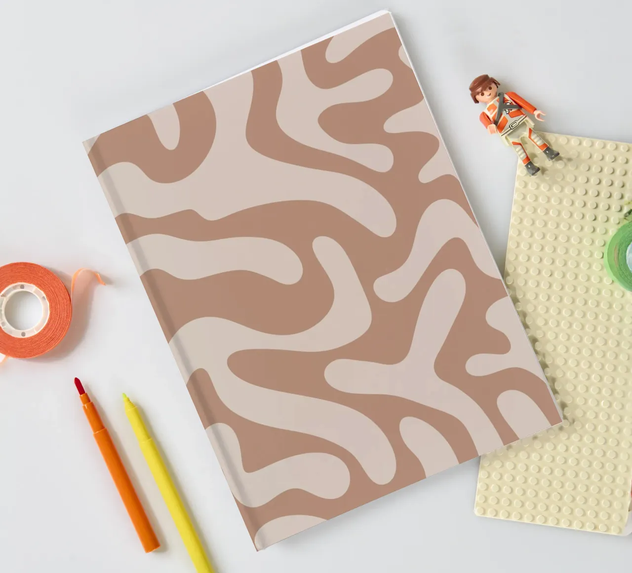 Abstract Mocha Tiger notebook by BAINAI