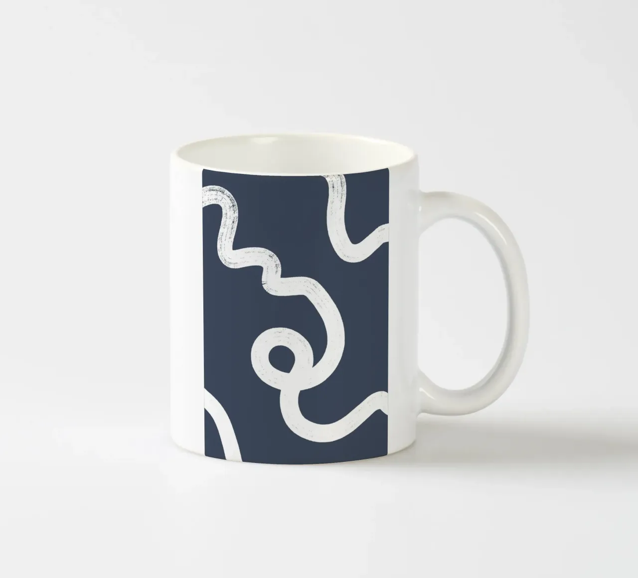 Abstract indigo lines tazza in ceramica da BAINAI