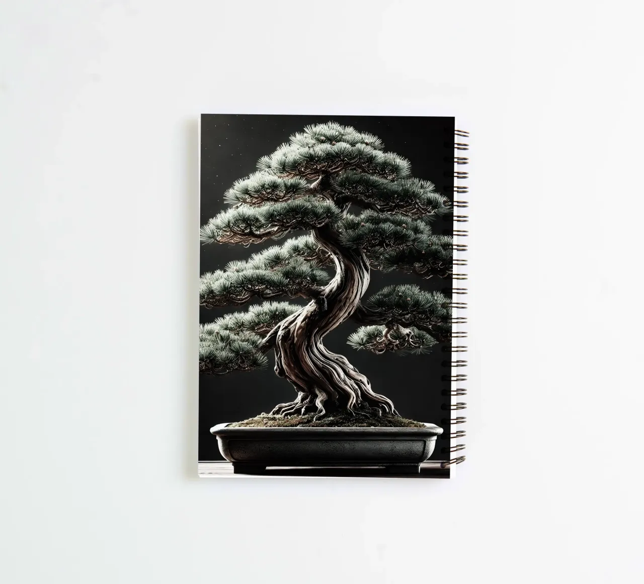 Pine bonsai - a symbol of stability and tranquillity spiral notebook by scHio