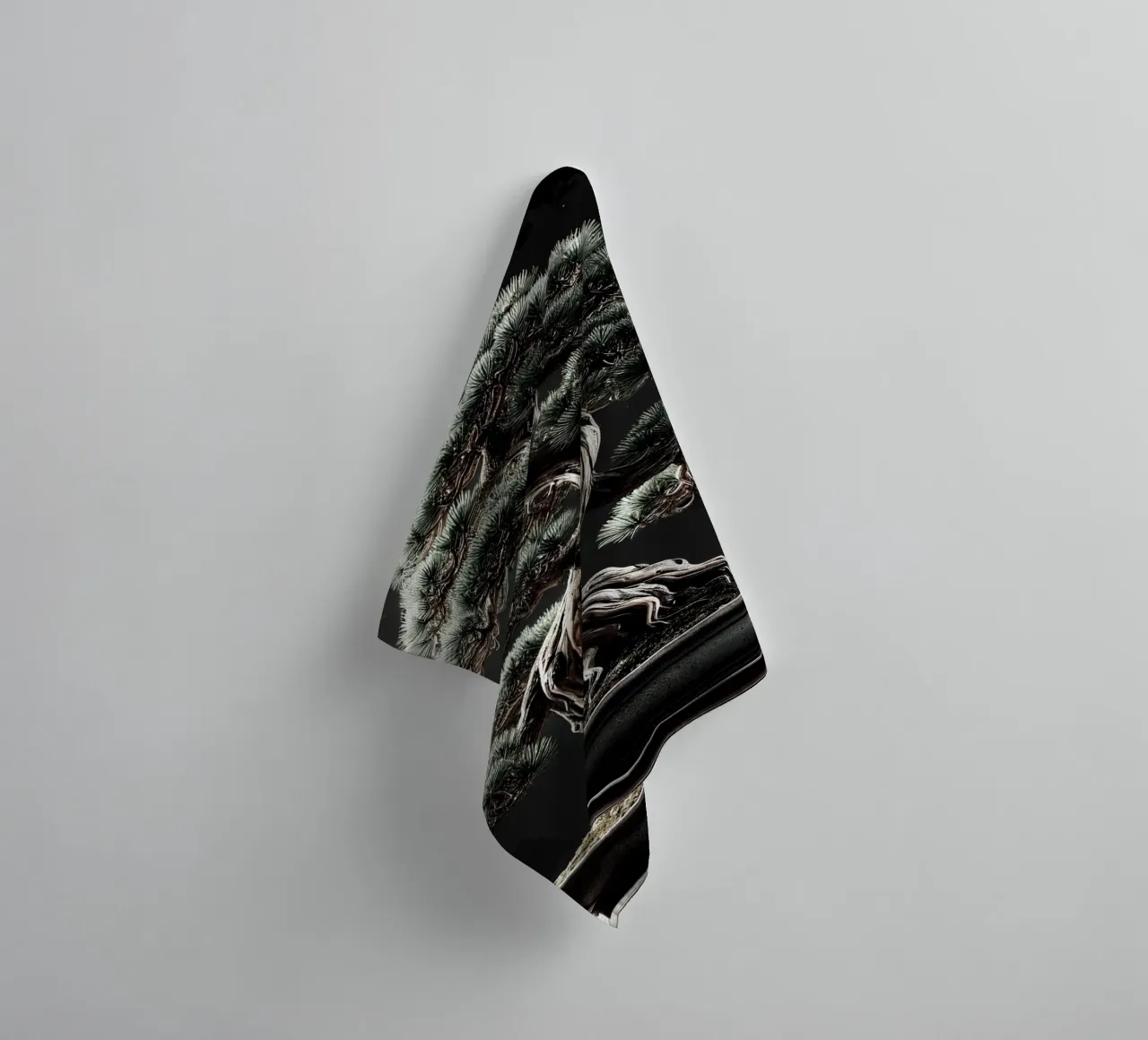 Pine bonsai - a symbol of stability and tranquillity towel by scHio
