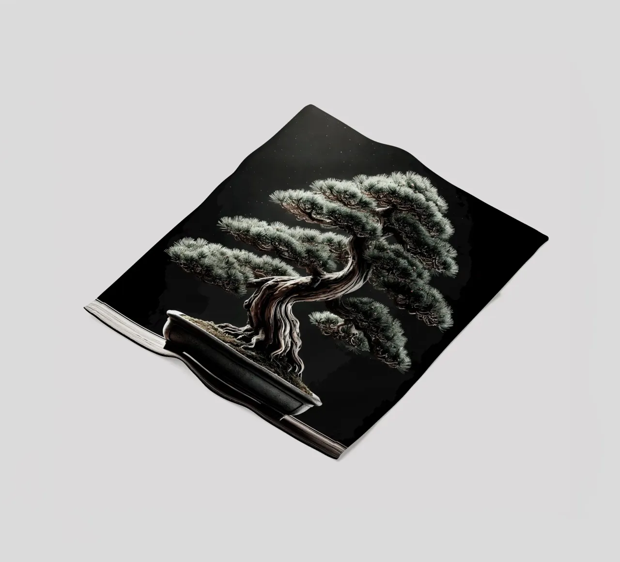 Pine bonsai - a symbol of stability and tranquillity fleece blanket by scHio