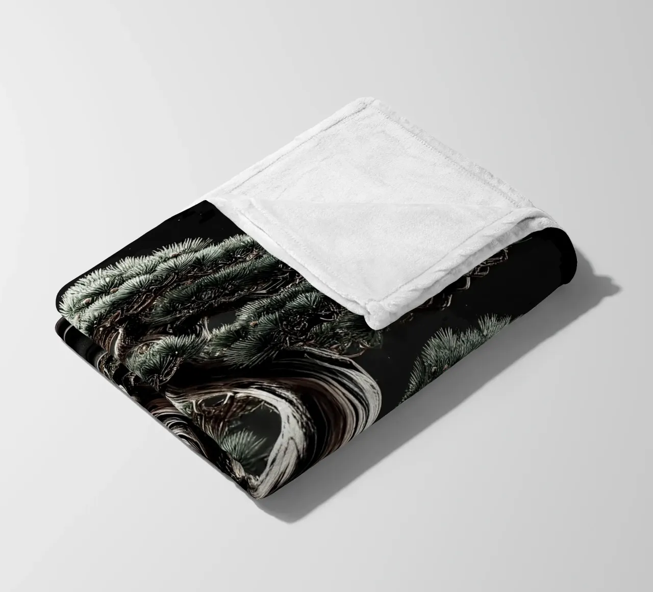 Pine bonsai - a symbol of stability and tranquillity fleece blanket by scHio