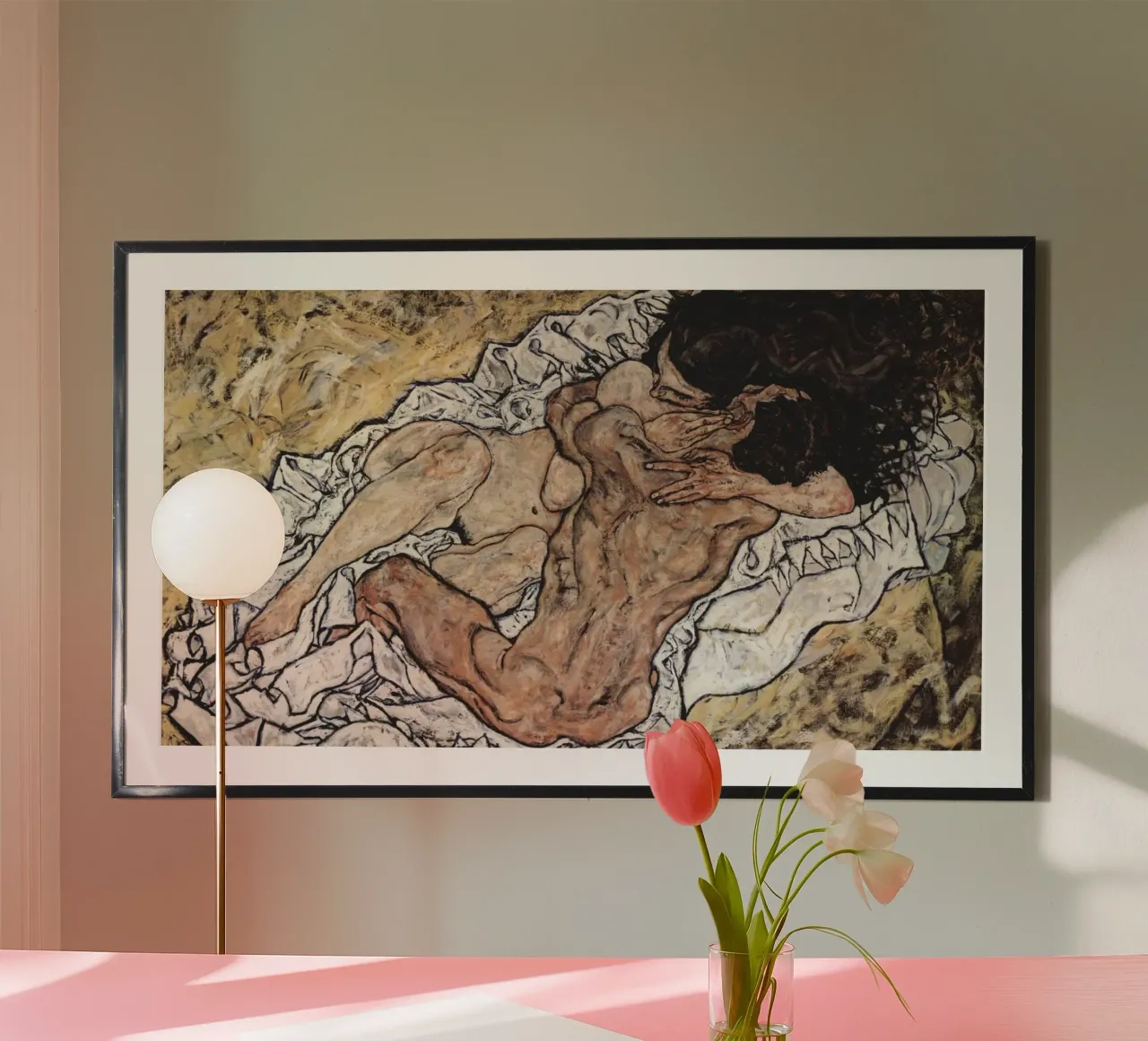 Egon schiele - L'abbraccio carta hahnemühle da Timeless Artworks