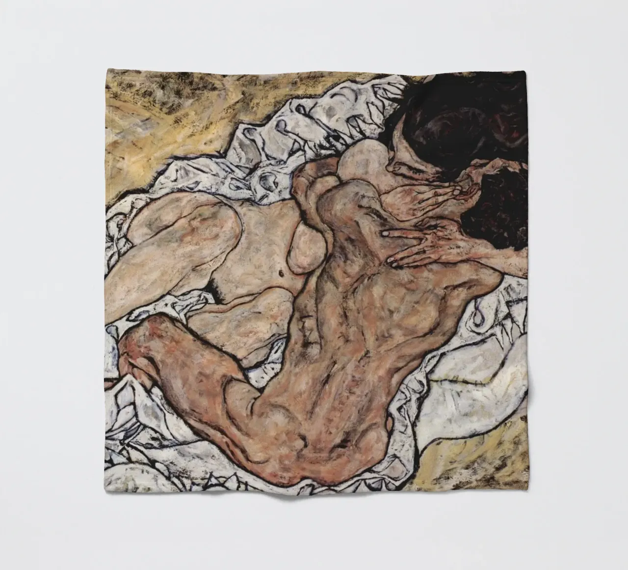 Egon schiele - L'abbraccio coperta in pile da Timeless Artworks