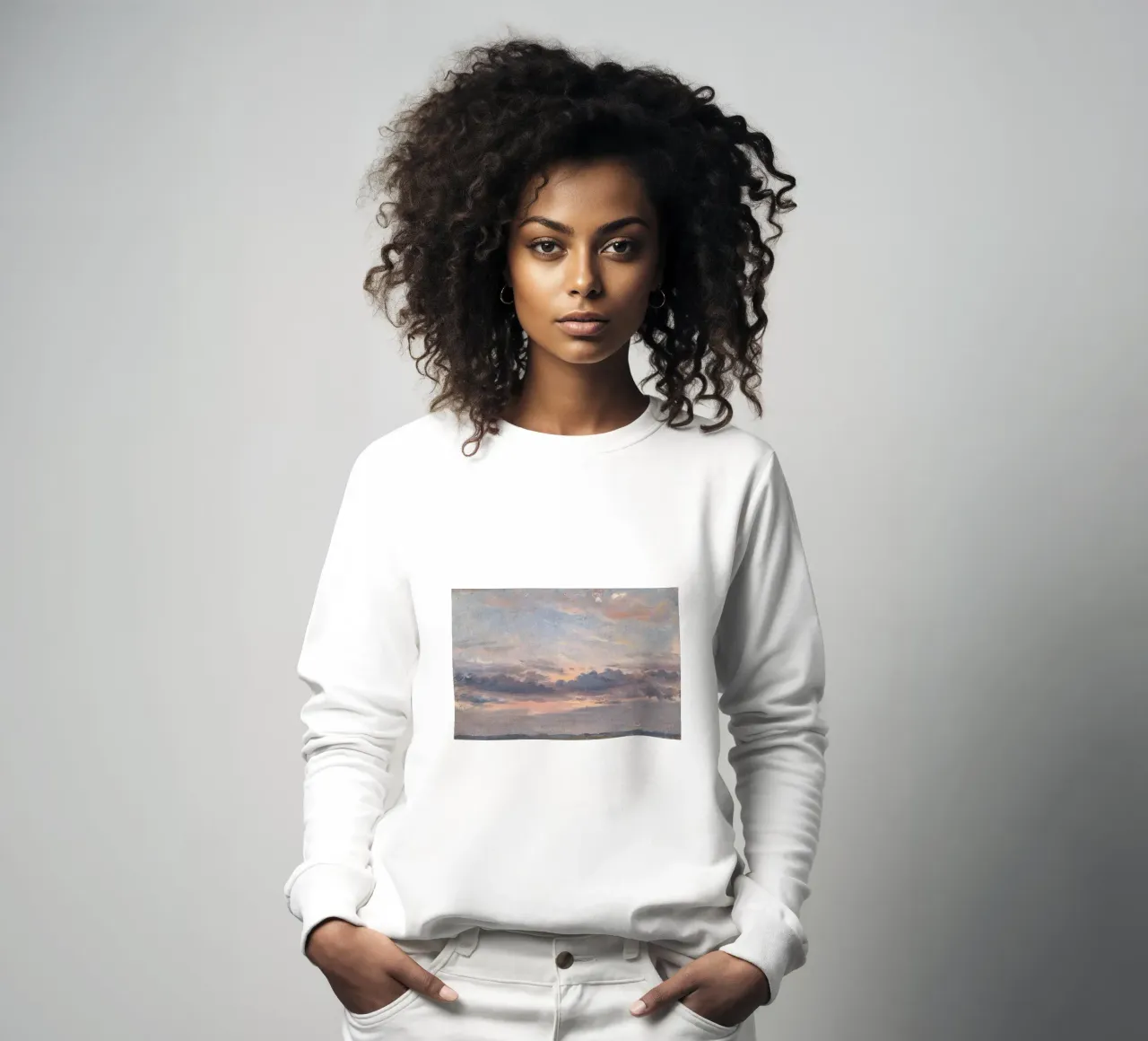 john constable - Een onderzoek naar wolken sweatshirt van Timeless Artworks